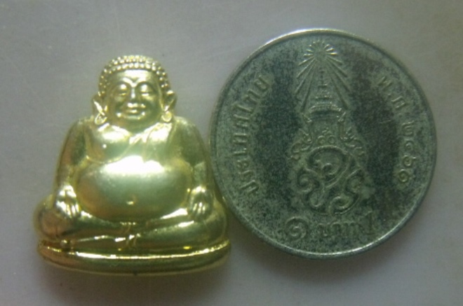 **วัดใจ**พระสังกัจจายน์ หลวงพ่อแช่ม วัดดอนยายหอม จ.นครปฐม ปี ๒๕๓๖**หลังยันต์ กะไหล่ทอง สวยๆ