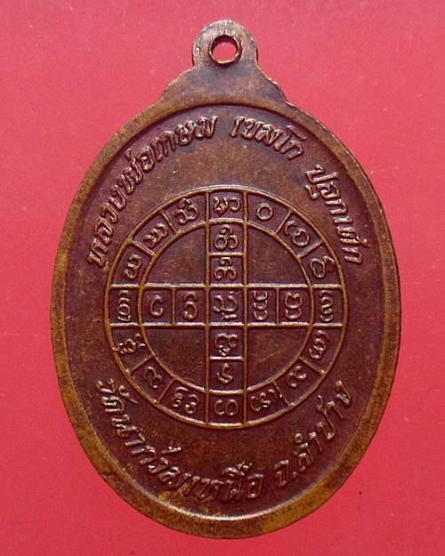 เหรียญครูบาวัง วัดนาก้วมเหนือ หลวงพ่อเกษม เขมโก ปลุกเศก พ.ศ.2532