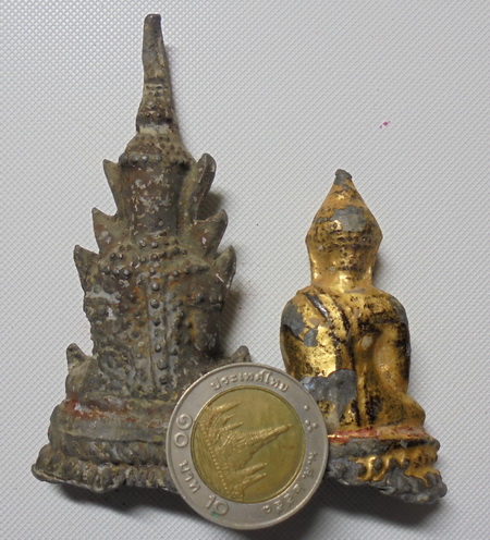 พระบูชารัตนะ เนื้อชินตะกั่ว 2 องค์