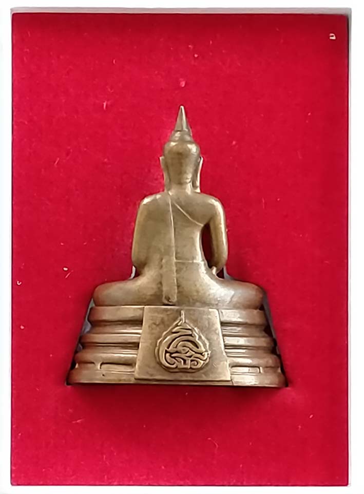 กริ่งหลวงพ่อโสธร รุ่นอรหันต์ลานโพธิ์ เนื้อทองแดง ถุงกล่องเดิม กริ่งดังดี(ems)