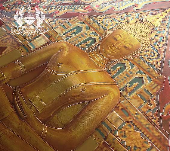 ภาพหลวงพ่อพระใสเคลือบทอง ขนาด 38 X 58 เซน. รุ่นแผ่บารมี