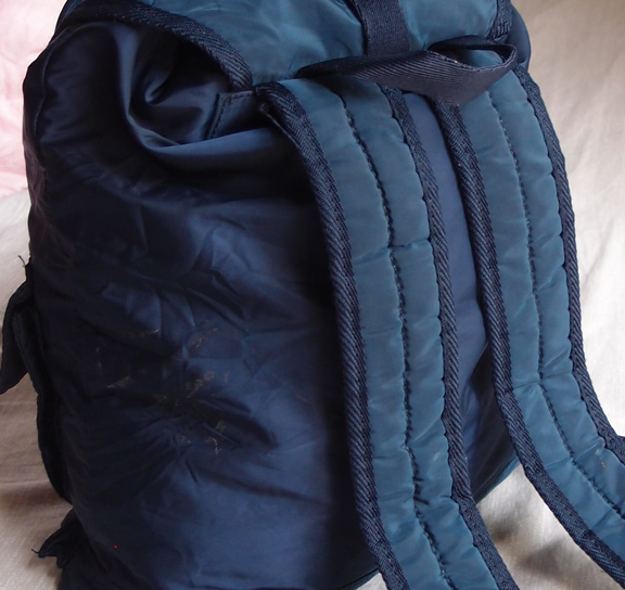 เป้ ZARA MAN ของแท้ สีน้ำเงิน เชือกส้ม ถุงเก็บของประดับป้ายแบรนด์ด้านในส้ม