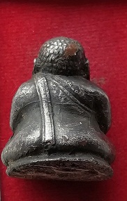 พระสังกัจจายน์เนื้อดิน หลวงพ่อกวย วัดโฆสิตาราม ไม่มีกริ่ง หุ้มเงิน