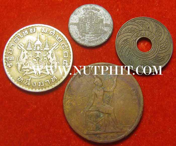 เหรียญ ร.๕ ร.ศ.๑๑๔+เหรียญ ร.๙ เนื้อดีบุก+ฯลฯ*185