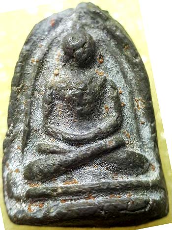 *พระกรุวัดท้ายตลาด พิมพ์หยดแป้งจิ๋วสมาธิข้างเส้น เนื้อใบลาน(3)*