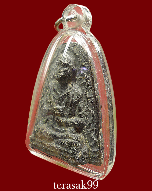 รูปเหมือนสมเด็จโต เนื้อดำ(ผงใบลาน) หลวงปู่นาค วัดระฆัง เนื้อผง ปี2495 สวยๆหายากสุดๆ