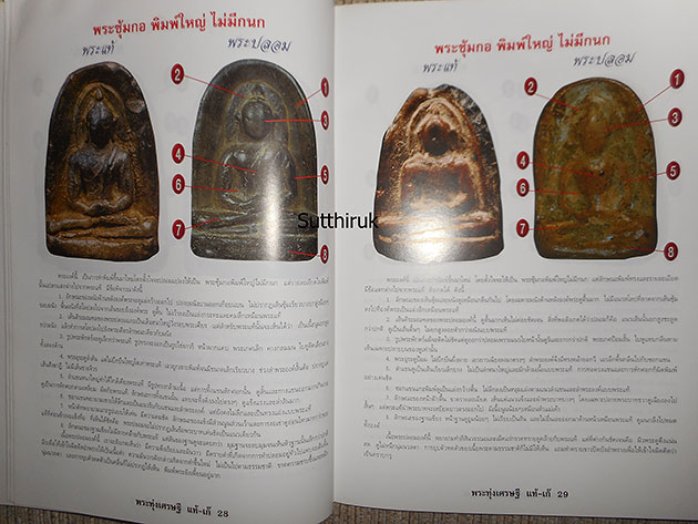 หนังสือ ข้อแตกต่างระหว่าง พระกรุทุ่งเศรษฐี พระซุ้มกอ-พระลีลาเม็ดขนุน-พระพลูจีบ-พระกลีบจำปา แท้ & เก๊