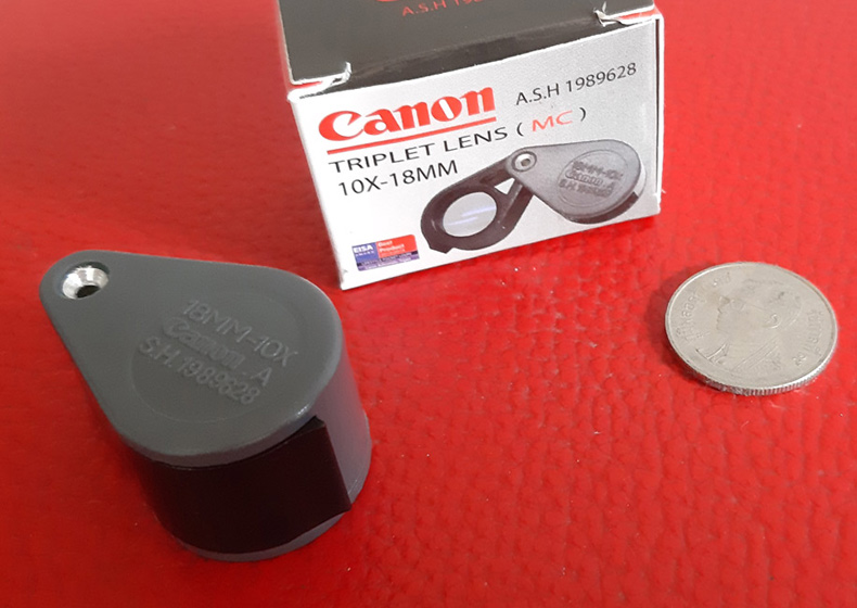 กล้องส่องพระ Canon A.S.H. 1989628 10X - 18 mm. ขนาดเลนส์ กว้าง 18 mm. - สีเทา-สีดำ