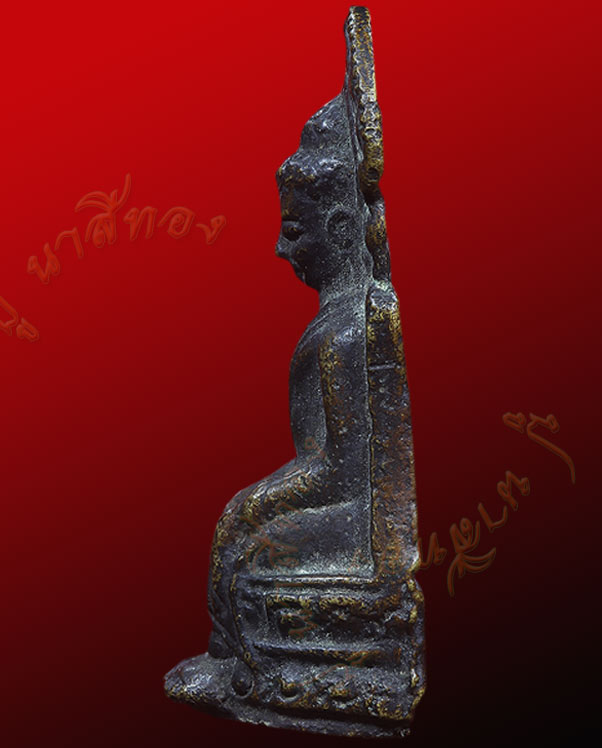 หล่อโบราณ พระพุทธ ปางวัดป่าเลไลน์ ขนาดหน้าตัก 2 cm สูง 5.5 cm 