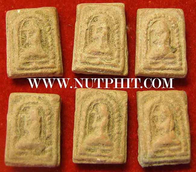 ชุด 6 องค์ นางกวัก พ่อกวย วัดโฆสิตาราม ชัยนาท พ.ศ.๒๕๒๑ เนื้อดิน*298