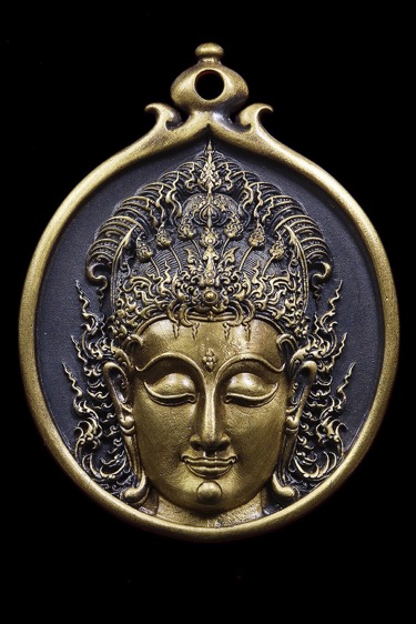 พระโพธิสัตว์ ประธานความสุข  เนื้อทองเหลือง หมายเลข 3517