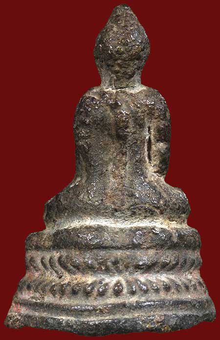 *พระกรุวัดโปรดเกษฯ นนทบุรี ปางสมาธิ เนื้อชินสนิมแดง*