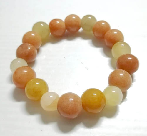 สร้อยข้อมือหยกน้ำผึ้งแท้ 100% จากประเทศพม่า ขนาด 10 มิล ใส่ได้ทั้งชายและหญิง #263