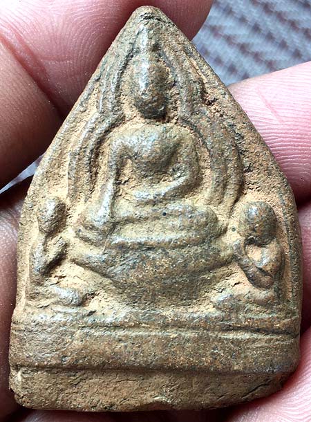 *พระกรุวัดธรรมิกราช อยุธยา พิมพ์พระโมคคัลลานะ-พระสารีบุตร เนื้อดินเผา*