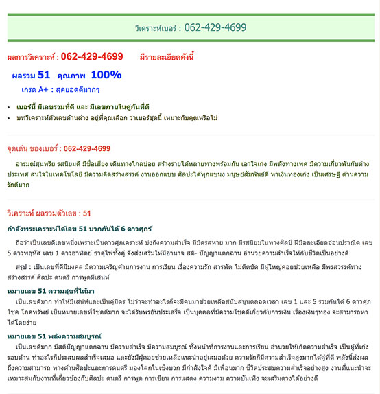 เบอร์เด็ดในรอบปี ดีทุกสำนัก ทุกตำรา A+ / 5ดาว พลังความสมบูรณ์ ท้าย 699 มงคลสุดๆ