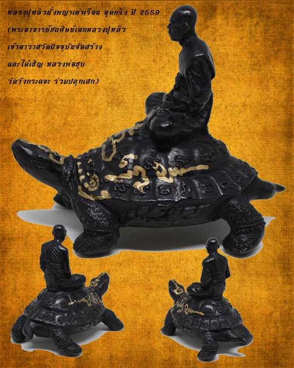 หลวงปู่หลิวนั่งพญาเต่าเรือน อุดกริ่ง วัดไร่แตงทอง ปี 2559