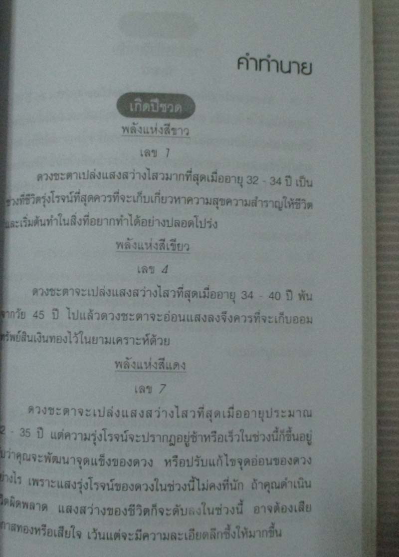  	 หนังสือคัมภีร์พยากรณ์  สุดยอดศาสตร์ทำนายดวงชะตา