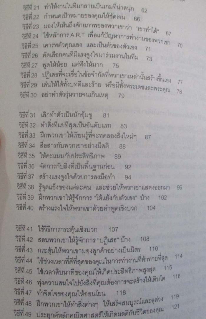  	 หนังสือ 100วิธีทำให้คนยอมทำงานให้เรา