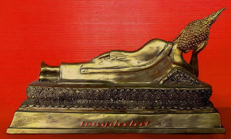 พระบูชาปางไสยาสน์ (พระประจำวันอังคาร) เนื้อโลหะค่ะ