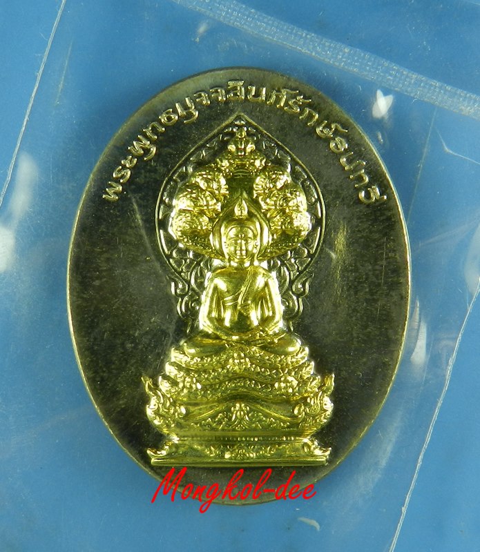 เหรียญพระพุทธมุจจลินท์ คนเกิดวันเสาร์  รุ่นมุจจลินท์มหาโภคทรัพย์ จ.อยุธยา เนื้ออัลปาก้าหน้าฝาบาตร