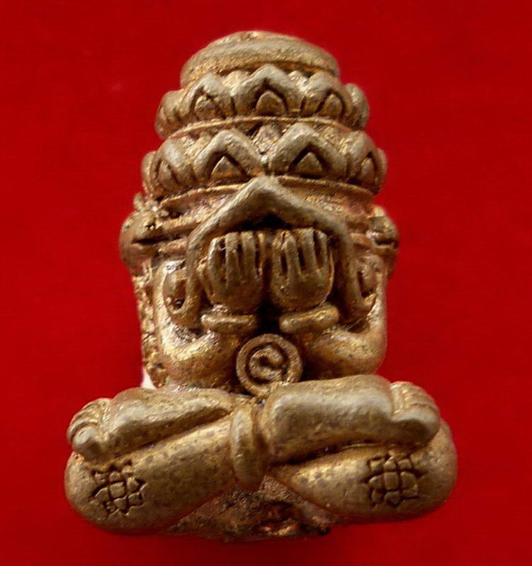 พระปิดตาพังพะกาฬ(พิมพ์เล็ก) หลวงพ่อช่วง วัดควนปันตาราม จ.พัทลุง สภาพสวยจัดสุดสุด