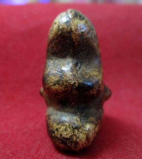 พระปิดตา 2 หน้า พิมพ์สะดือจุ่น หลวงพ่อทองสุข วัดสะพานสูง ปี 2495 (ยุคต้น)