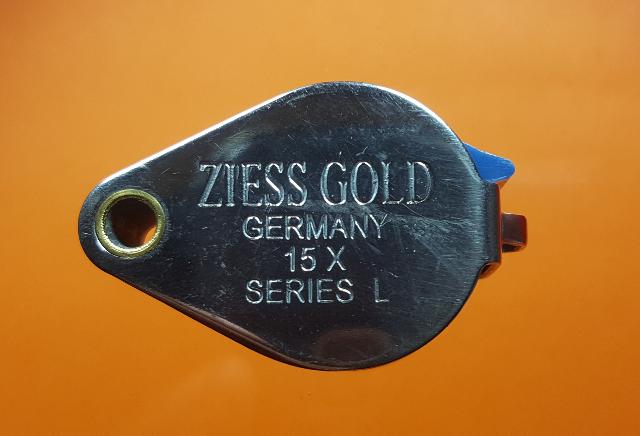 3.กล้องส่องพระ ZIESS GOLD 15x GERMANY บอดี้สแตนเลพลาสติกสีฟ้าแกนทองเหลือง ยุคเก่า หายากแล้วครับ