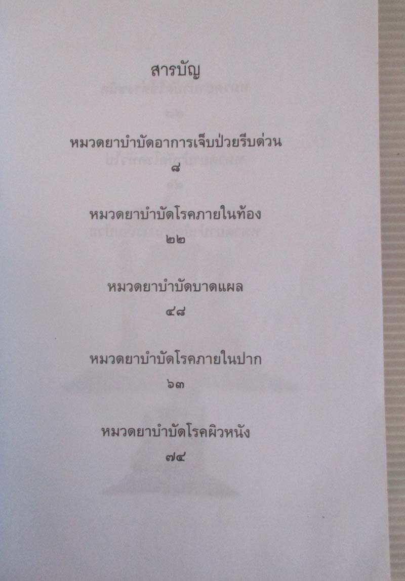  	 หนังสือ ตำรายาพื้นบ้านและวิธีการรักษาโรคต่างๆ