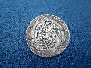 เหรียญเงินต่างประเทศ เม็กซิโก MEXICANA ปี 1888 น้ำหนัก 26.8 กรัม 