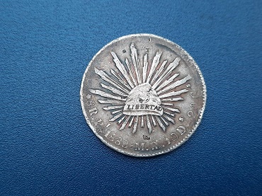 เหรียญเงินต่างประเทศ เม็กซิโก MEXICANA ปี 1888 น้ำหนัก 26.8 กรัม 