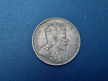 เหรียญต่างประเทศ เนื้อเงิน ONE DOLLAR  KING EDWARD VII ปี 1907 น้ำหนัก 20.2 กรัม สวยๆ