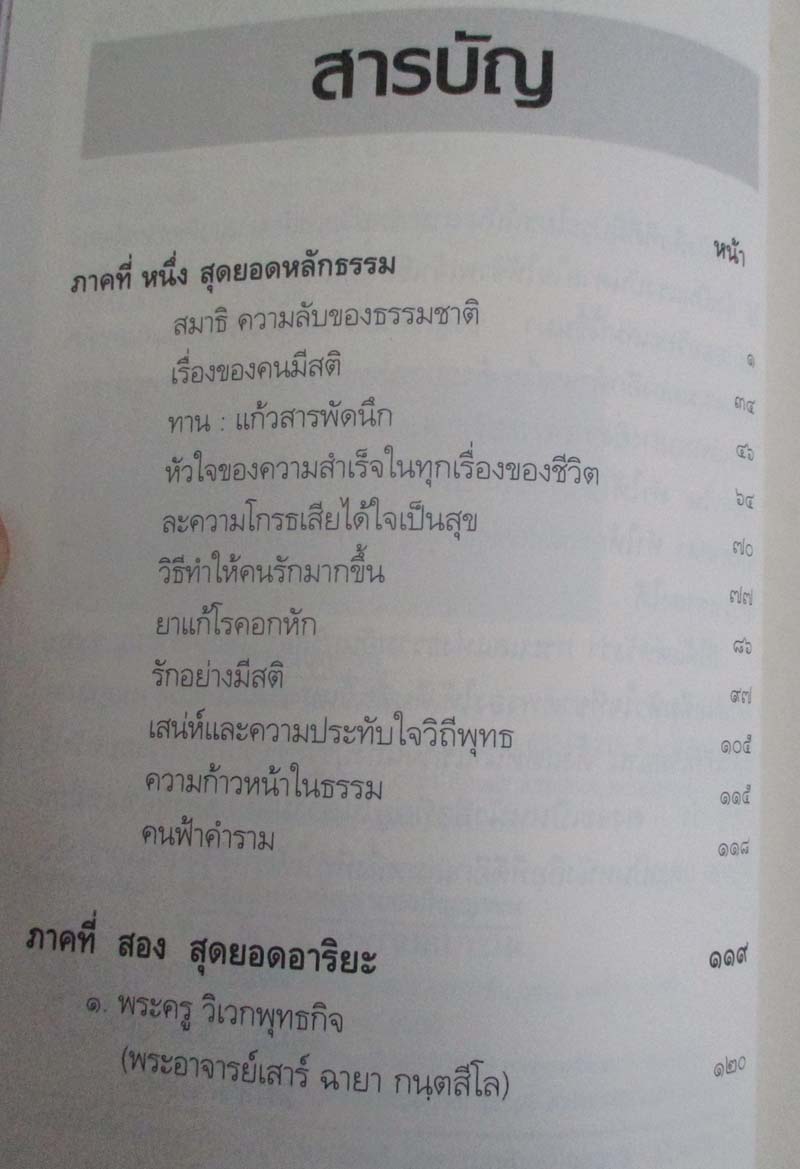 หนังสือ สุดยอดหลักธรรมตามรอยอริยะ เกี่ยวกับการภาวนา