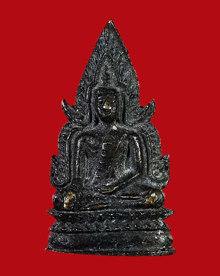 รูปหล่อโบราณพระพุทธชินราช ท่านเจ้าคุณธรรมจารีย์ วัดขันเงิน ปี 95 จ.ชุมพร พิมพ์ 2 หน้า องค์ที่ 2