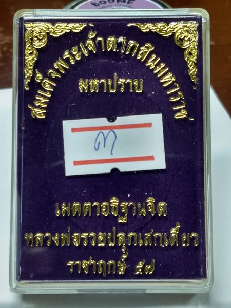 เหรียญสมเด็จพระเจ้าตากสิน เนื้อทองทิพย์ รุ่นมหาปราบ หลวงพ่อรวย เมตตาอธิฐานจิตปลุกเสกเดี่ยว ราชาฤกษ์ 