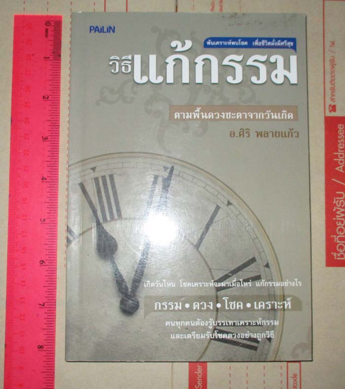 หนังสือ วิธีแก้กรรมตามพื้นดวงชะตาจากวันเกิด