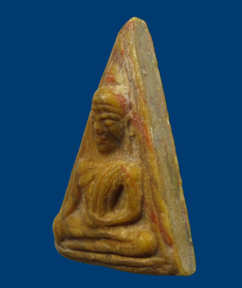 พระผงนางพญา หลวงพ่อกวย วัดโฆสิตาราม (วัดบ้านแค) จ.ชัยนาท ปี 2518 หลังยันต์