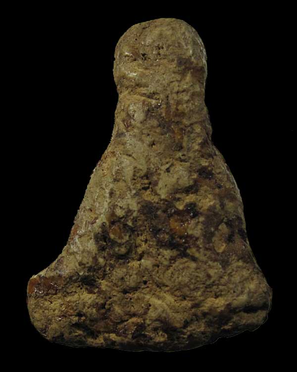 พระปิดตาลอยองค์ หลวงปู่ยิ้ม จันทโชติ  วัดหนองบัว จ.กาญจนบุรี พิมพ์ใหญ่ เนื้อเหลือง