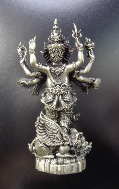 รูปหล่อพระพิฆเณศวร เนื้อเงินเยอรมันซาติน รุ่น แรงศรัทธา ขนาดสูง 4.7 ซม. สวยครับ