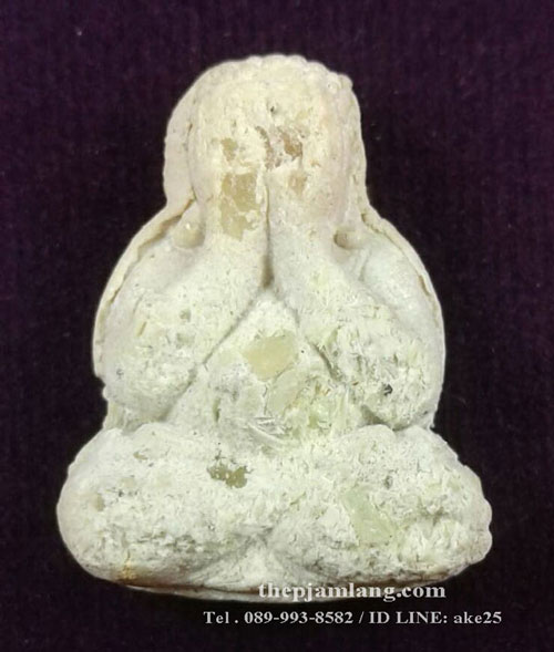 พระปิดตามหาลาภ ดวงเศรษฐี(5) หลวงปู่สอ ขันติโก วัดโพธิ์ศรี ท่าอุเทน นครพนม เนื้อผงงาช้าง ปี 2561