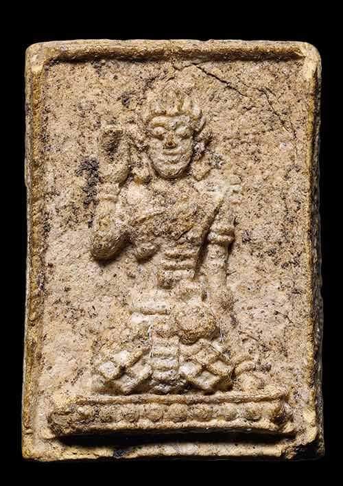 ถูกสุด สะดุดใจ...นางกวักหลวงปู่จันทร์ วัดศรีเทพ จ.นครพนม รุ่นแรก ปี 2500 พิมพ์เล็ก(หน้าตรง) เนื้อผง 