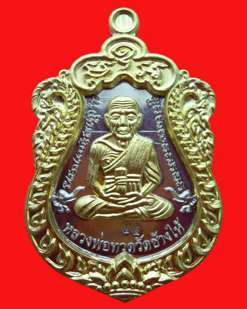 เหรียญเสมาหลวงปู่ทวดพ่อท่านเขียว กิตติคุโณ รุ่น สร้างบารมี เนื้ออัลปาก้าหน้าทองทิพย์ หมายเลข ๕๔