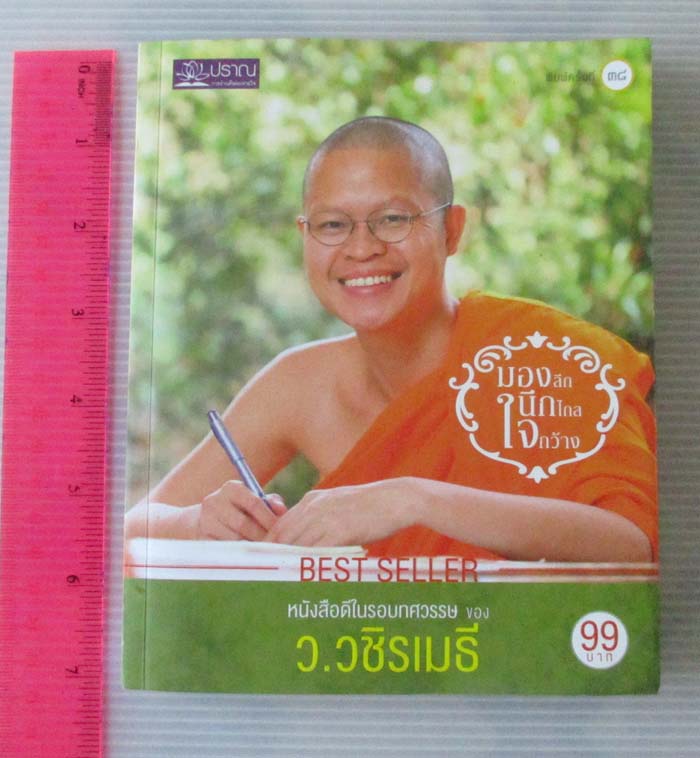 	 หนังสือ มองลึก นึกไกล ใจกว้าง โดยท่าน ว.วชิรเมธี