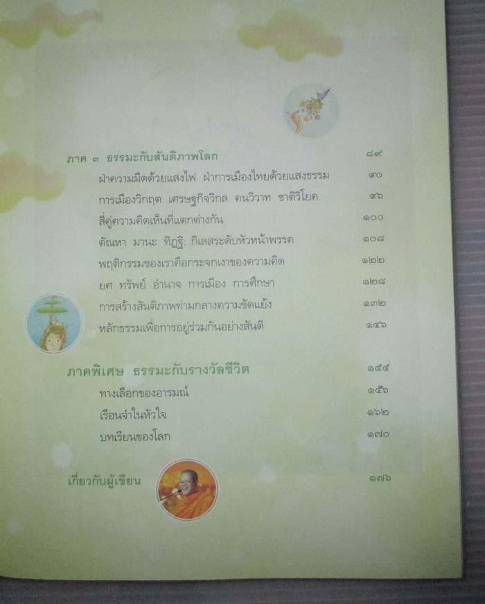  	 หนังสือ มองลึก นึกไกล ใจกว้าง โดยท่าน ว.วชิรเมธี