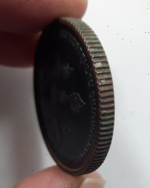 " เหรียญขอบสตางค์ หลวงพ่อคูณ วัดบ้านไร่ รุ่นรวยสะท้านเมือง เปิดผ้าคลุมป้ายกาดสวนแก้ว จ.เชียงใหม่ ปี 