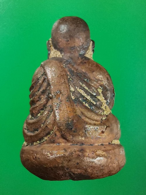 รูปหล่อหลวงพ่อเงิน เนื้อนวะโลหะ หล่อโบราณเบ้าทุบดินไทย รุ่นกองทุน 53 เลข 662