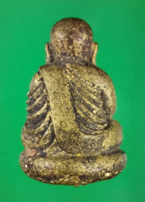 รูปหล่อหลวงพ่อเงิน เนื้อสำริดเหลือง เบ้าทุบดินไทย  รุ่นกองทุน 53 เลขรวย 17694