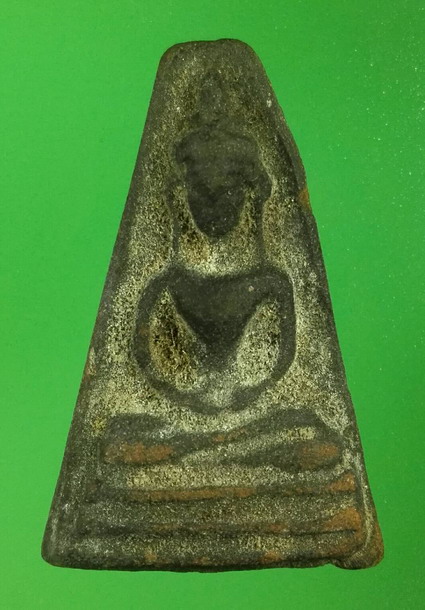 พระผงสุพรรณอู่ทอง จงอางศึก เนื้อดำหลังเจดีย์ ปี 2510