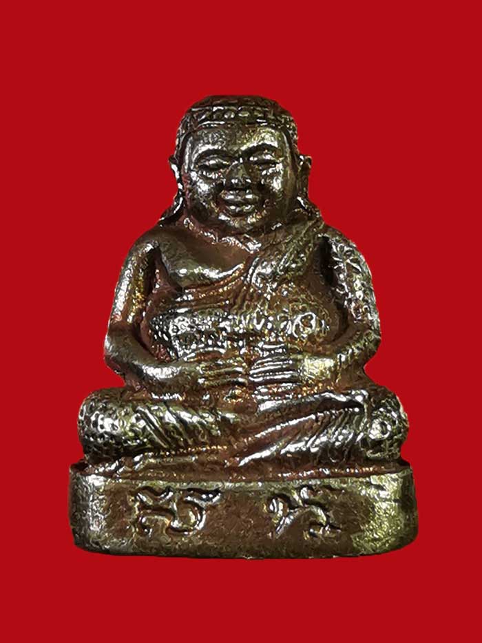 รูปหล่อพระสังกัจจายน์ 5 รอบมหาราชินี กรุงเทพ ปี 2535 เนื้อนวะโลหะ