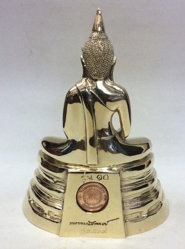 หลวงพ่อโสธร รุ่น10 ขึ้นจากน้ำ250ปี ขนาดบูชา สูง8.5นิ้ว เนื้อทองเหลือง No.809 พร้อมกล่องเดิม