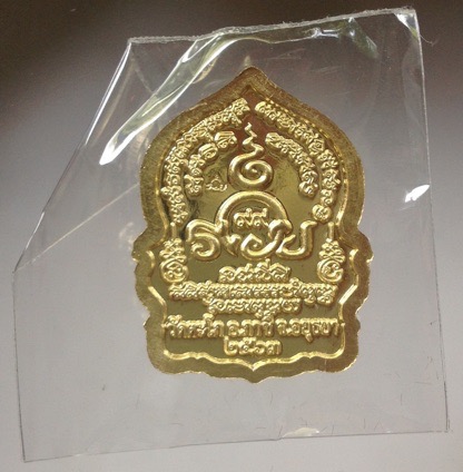 เหรียญแจกทาน รวยปลดหนี้ หลวงพ่อรวย วัดตะโก จ.พระนครศรีอยุธยา เนื้อทองทิพย์ ปี2563 พิมพ์เล็ก